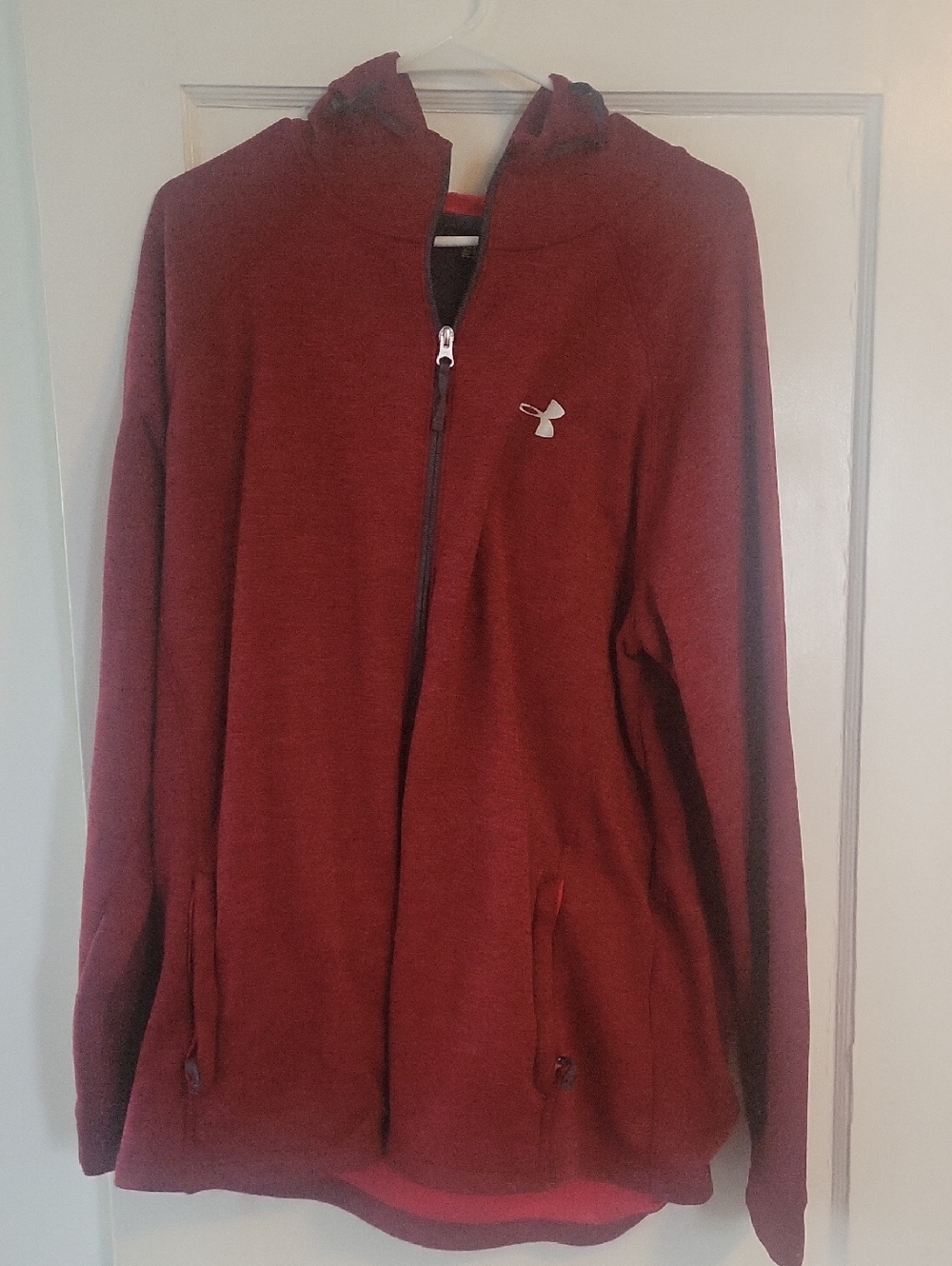 Under Armour Burgundy Zip-Up Hoodie
